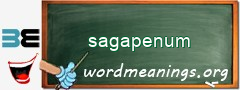 WordMeaning blackboard for sagapenum